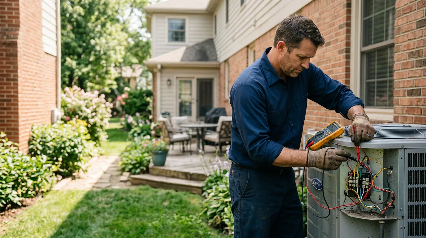 HVAC technician working near Hillside, CO